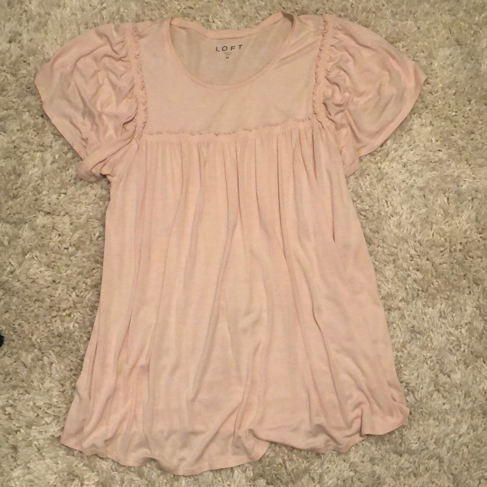Blush peasant top